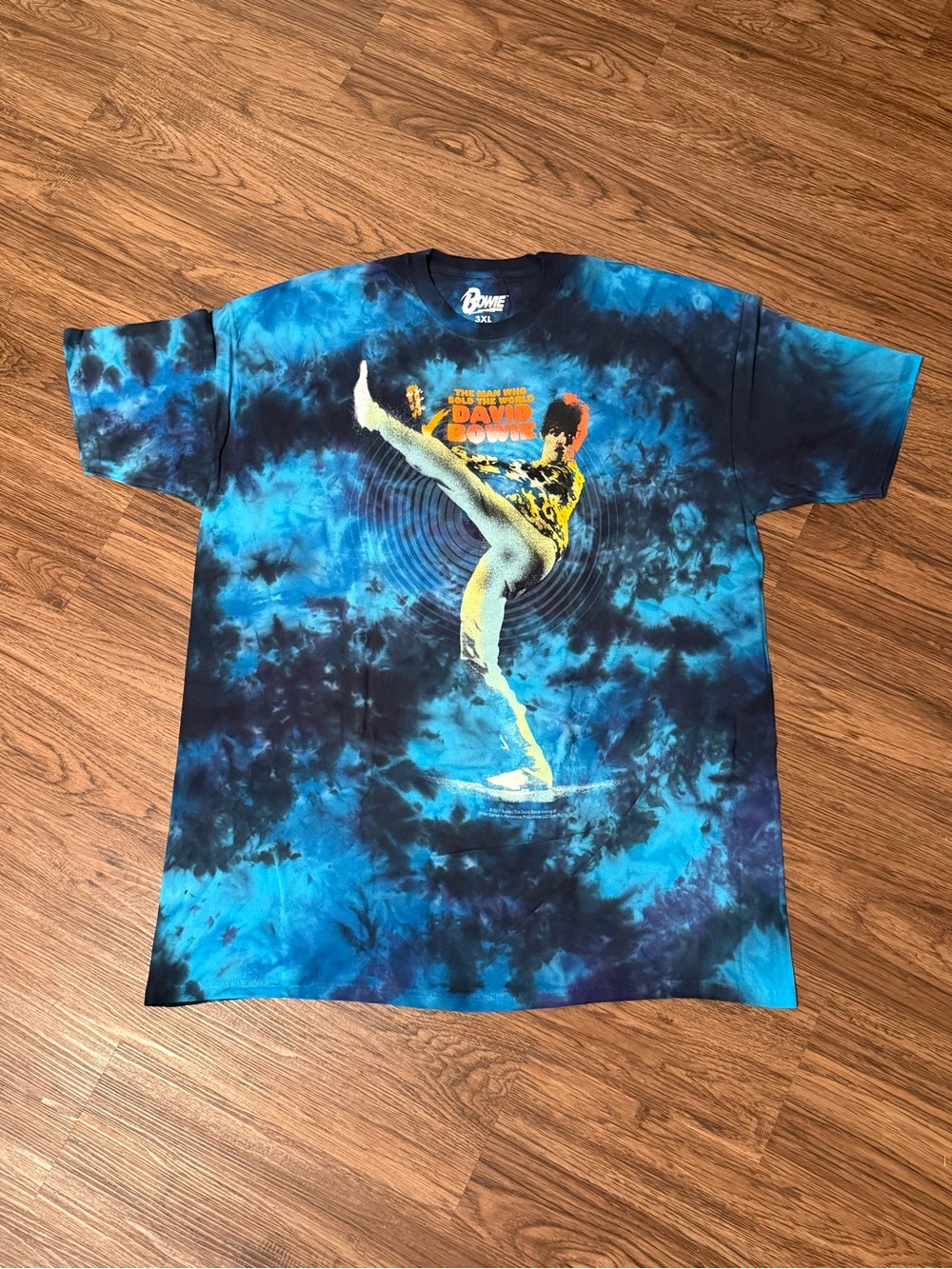 Liquid Blue x David Bowie Men’s Blue Tie-Dye Graphic T-Shirt in Size 3XL - NWT
